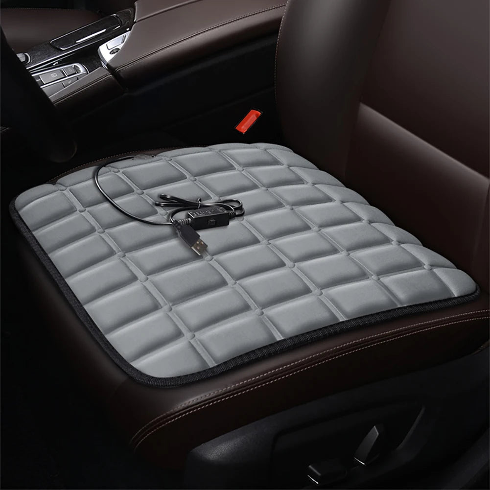 Housse chauffante pour siège de voiture, 5V 12V, 3 vitesses de température, coussinets chauffants électriques 40W, coussin chauffant pour siège de voiture, coussin de siège à chauffage rapide